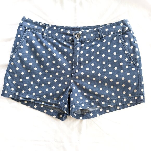 Gap Denim Polka Dot Shorts Size 6 - Picture 1 of 5